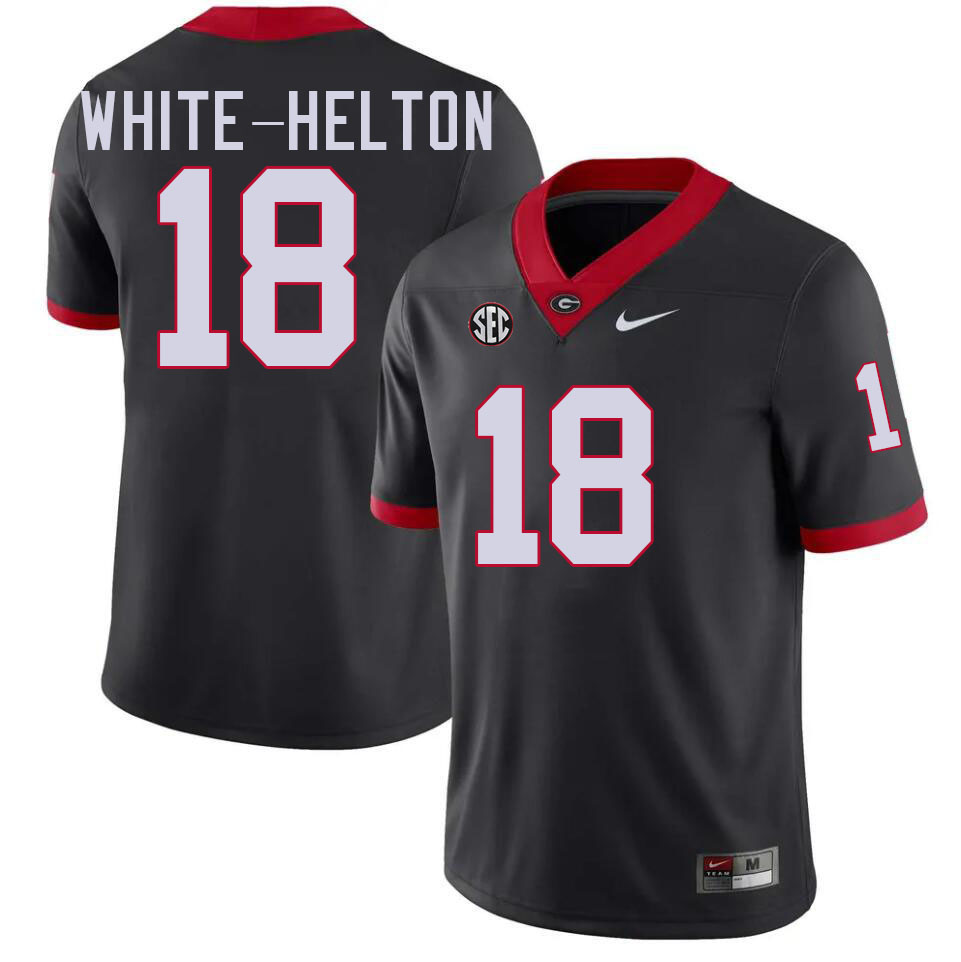 #18 Sacovie White-Helton UGA Jersey,University Of Georgia Bulldogs Football Jersey,Uniforms,Gears-Bl